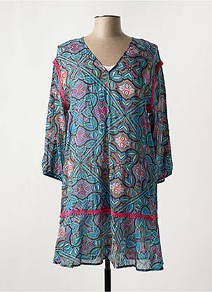 Robe courte manches courtes manches courtes bleu TRUSSARDI JEANS femme