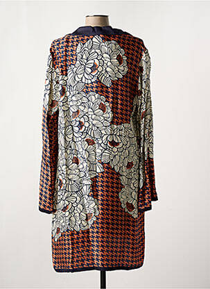Robe mi-longue imprimé fleurs manches longues bleu PENNYBLACK femme