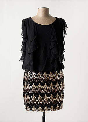 Robe courte manches courtes manches courtes noir RINASCIMENTO femme