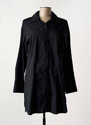 Tunique manches longues col chemisier noir EXETERA femme