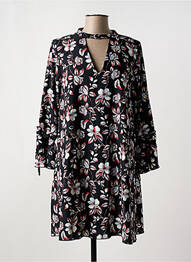 Robe courte coupe évasée manches longues noir MORGAN femme