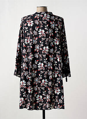 Robe courte coupe évasée manches longues noir MORGAN femme