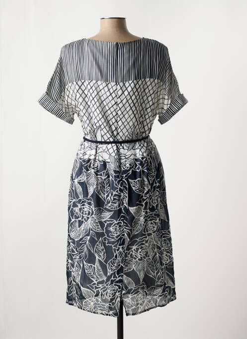 Robe mi-longue imprimé fantaisie manches courtes gris STEILMANN femme