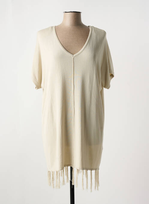 Pull tunique beige EUGEN KLEIN pour femme