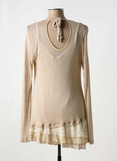 Pull tunique beige LE PETIT BAIGNEUR pour femme