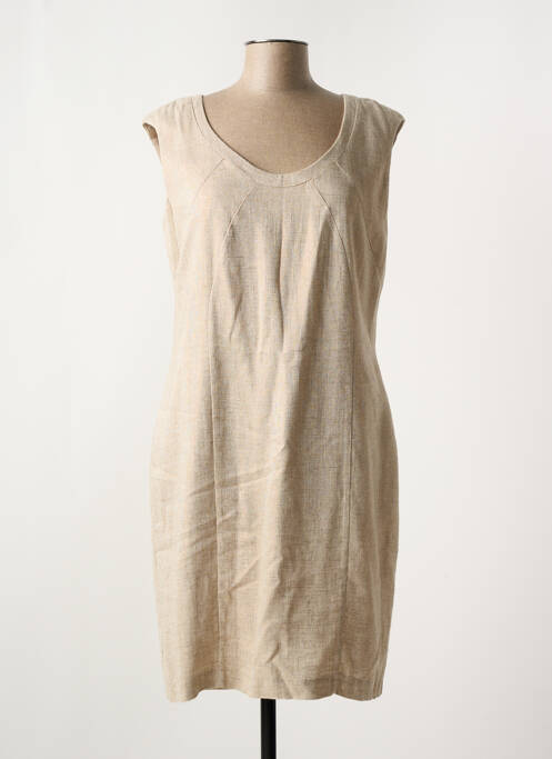 Robe mi-longue beige POUSSIERE D'ETOLE pour femme