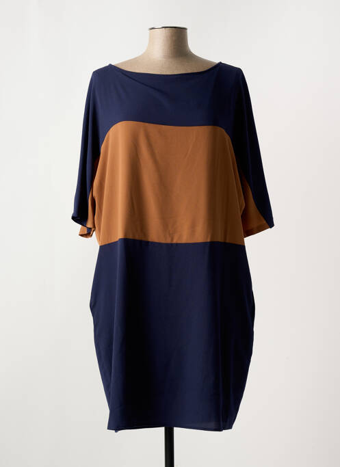 Robe mi-longue bleu POUSSIERE D'ETOLE pour femme