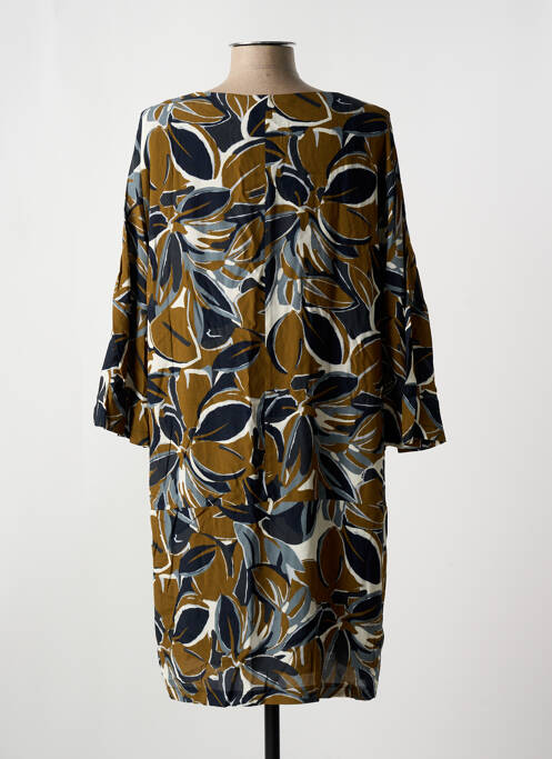 Robe mi-longue marron LA FEE MARABOUTEE pour femme