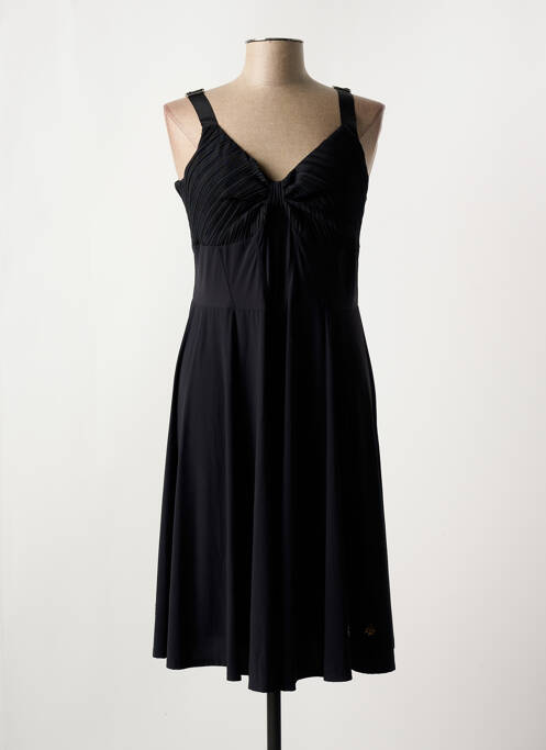 Robe mi-longue noir 3322 pour femme