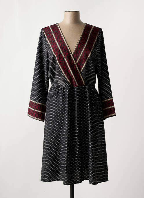 Robe mi-longue noir LA FEE MARABOUTEE pour femme