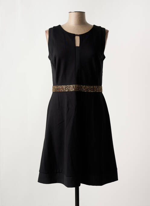 Robe mi-longue noir NIZA pour femme