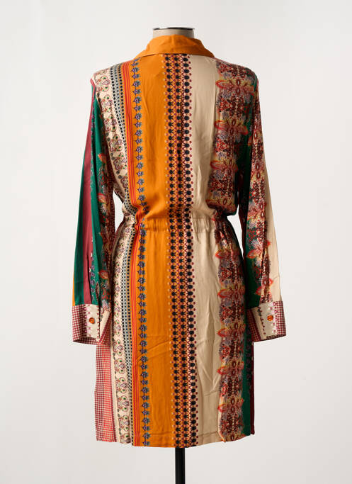 Robe mi-longue orange LA FEE MARABOUTEE pour femme