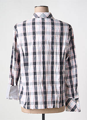 Chemisier coupe droite manches longues gris JUST WHITE femme