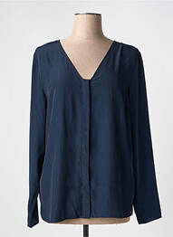 Blouse manches longues manches longues bleu ICHI femme