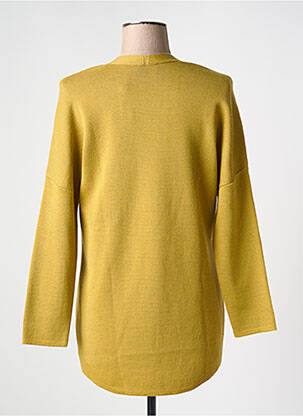 Pull coupe cintrée manches longues jaune MARIA BELLENTANI femme