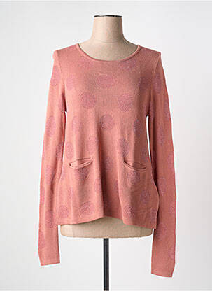 Pull coupe cintrée manches longues rose ICHI femme