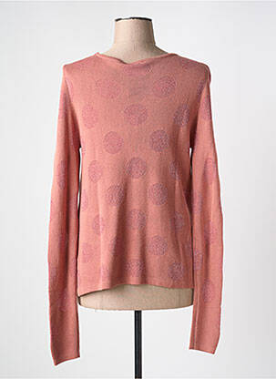 Pull coupe cintrée manches longues rose ICHI femme