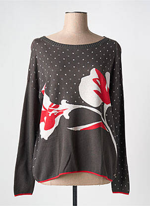 Pull col bateau manches longues gris PENNYBLACK femme