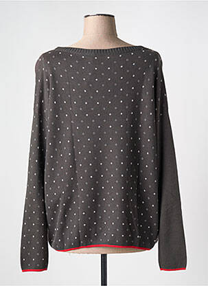 Pull col bateau manches longues gris PENNYBLACK femme