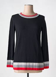 Pull coupe cintrée manches longues noir ELEONORA AMADEI femme