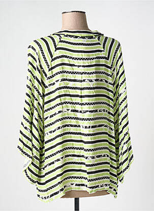 Blouse tissage popeline manches 3/4 vert EUGEN KLEIN femme