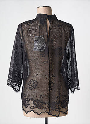 Top stretch manches 3/4 noir ICHI femme