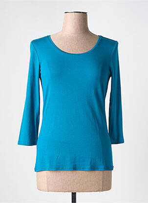 T-shirt manches 3/4 manches 3/4 bleu FRANSA femme
