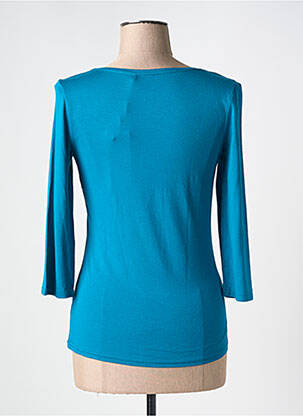 T-shirt manches 3/4 manches 3/4 bleu FRANSA femme