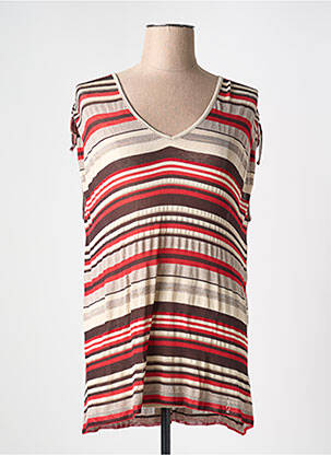 Pull tunique stretch manches courtes rouge PENNYBLACK femme