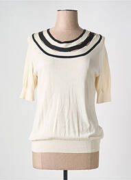 Pull stretch manches courtes beige DIANA GALLESI femme