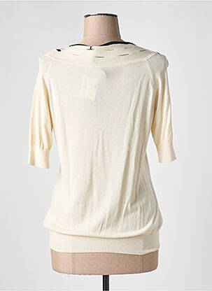 Pull stretch manches courtes beige DIANA GALLESI femme