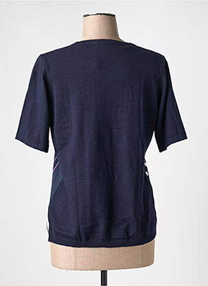 Pull coupe cintrée manches courtes bleu EUGEN KLEIN femme