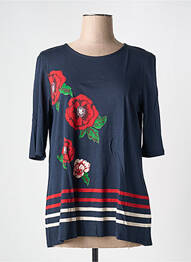 T-shirt manches mi-longues manches courtes bleu DESIGUAL femme