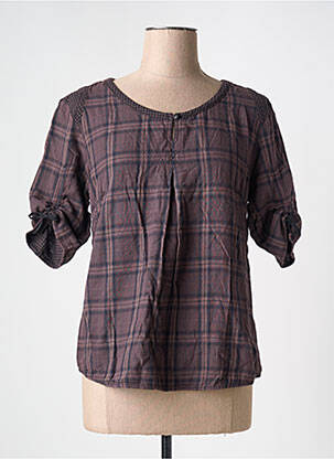 Blouse col rond manches courtes rouge ONE STEP femme