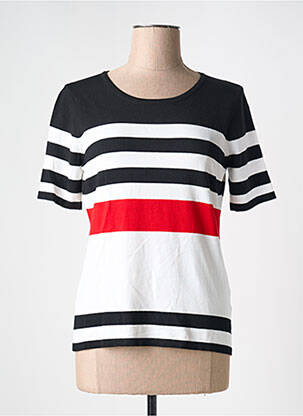 Pull stretch manches courtes noir PASSIONI femme