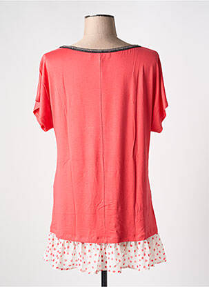 Tunique manches courtes tissage jersey rouge 3322 femme