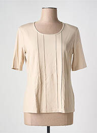 T-shirt stretch manches courtes beige EUGEN KLEIN femme