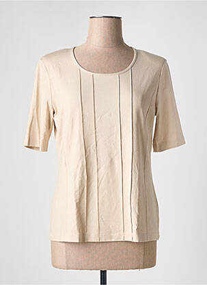 T-shirt stretch manches courtes beige EUGEN KLEIN femme