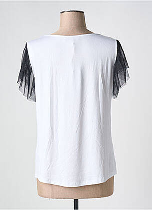 T-shirt imprimé fantaisie manches courtes blanc ELEONORA AMADEI femme