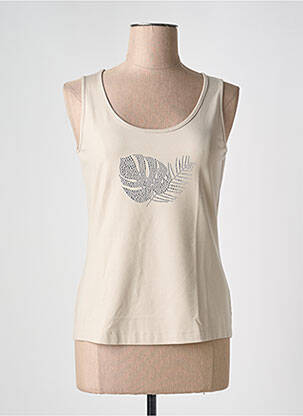Débardeur stretch sans manche marron EUGEN KLEIN femme