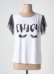 T-shirt blanc ELEONORA AMADEI pour femme seconde vue