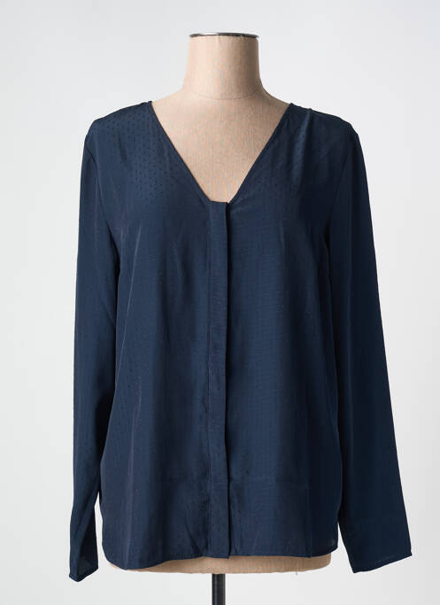 Blouse manches longues manches longues bleu ICHI femme
