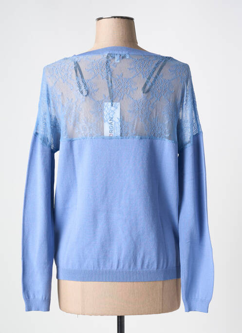 Pull col v manches longues bleu MORGAN femme