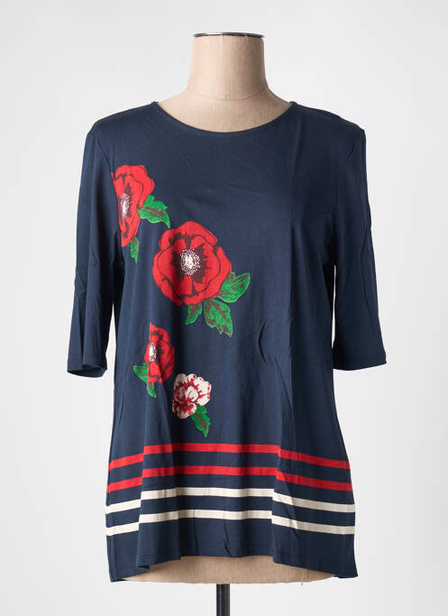 T-shirt manches mi-longues manches courtes bleu DESIGUAL femme