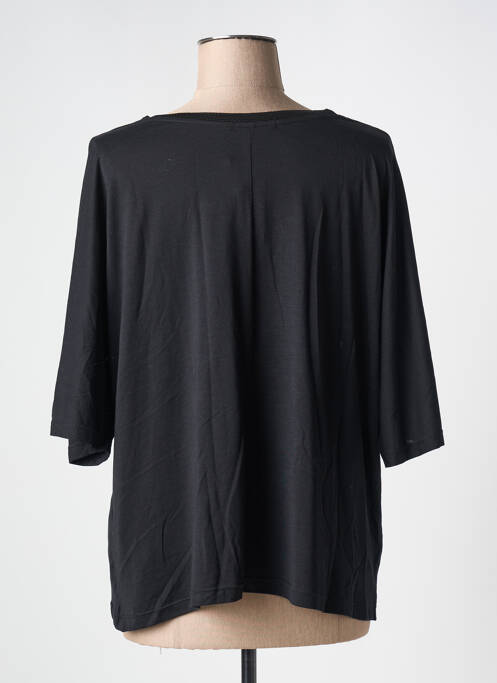 T-shirt col v manches courtes noir DESIGUAL femme