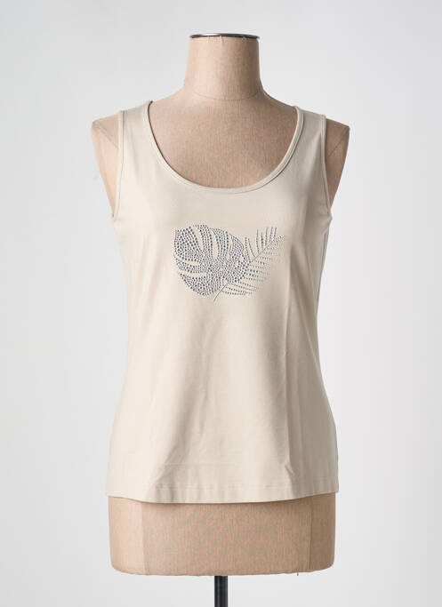 Débardeur stretch sans manche marron EUGEN KLEIN femme
