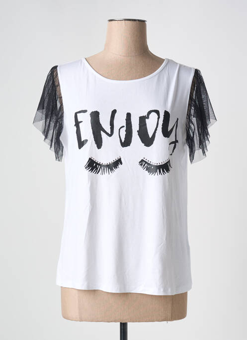 T-shirt blanc ELEONORA AMADEI pour femme