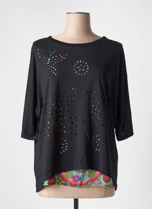 T-shirt noir DESIGUAL pour femme