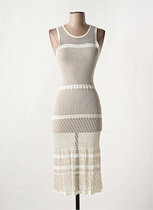Robe longue sans manche sans manche beige BLEU BLANC ROUGE femme