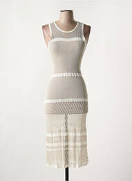 Robe longue sans manche sans manche beige BLEU BLANC ROUGE femme